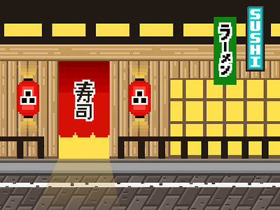 8-Bit Kyoto 8 bit game illustration pixel