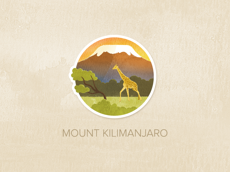 Day Fifteen: Mount Kilimanjaro by Geri Coady on Dribbble