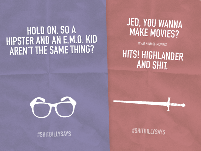 Jed, you wanna make movies? poster quotes typography