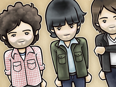 Arkells band caricature cartoon illustration music poster