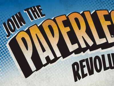 Paperless comic paper poster texture typography