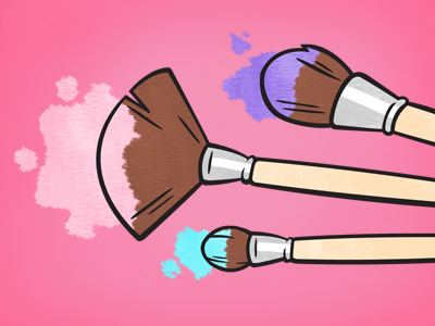 Makeup Brushes cute illustration