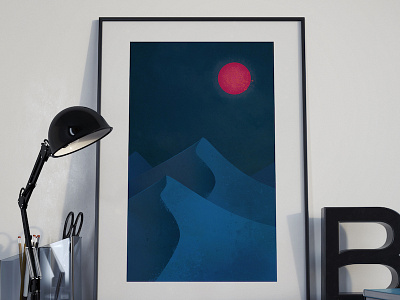 Blue Desert Poster