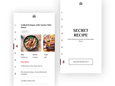 Seefood app app concept app design concept design recipe recipe app silicon valley ui