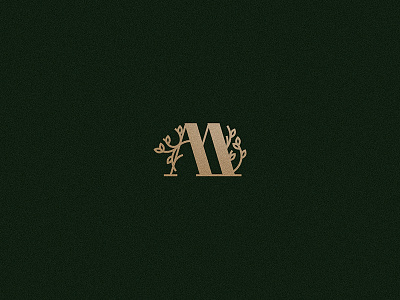 M & Vegetal logotype branding geometric gold green illustrator line pattern texture type typography vector vegetal