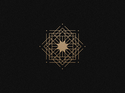 One Star black branding design geometric gold illustrator logotype star