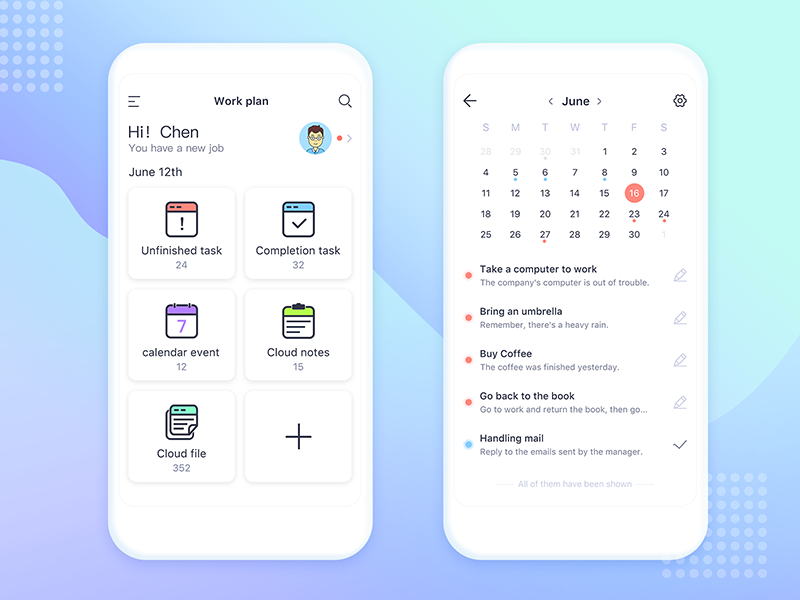 Work plan by G_Lei on Dribbble