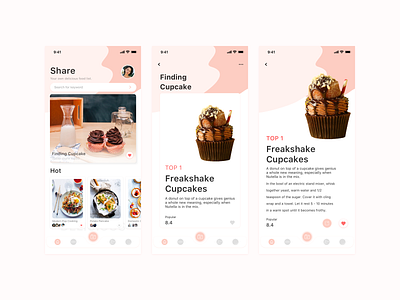 Share app ui 应用 设计 食物应用程序 餐饮