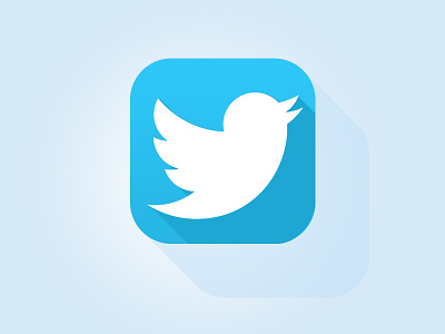 Twitter Icon long shadow