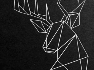 Logo Sneak Peak antlers bw clean deer geometric lines logo