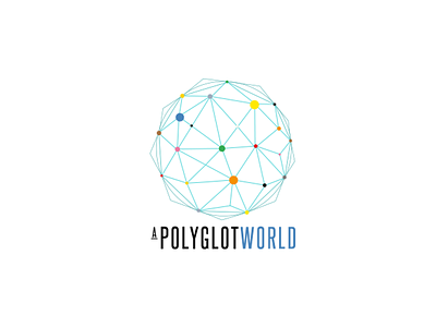 Polyglot World Logo Comp color comp geometric logo shapes steelfish world
