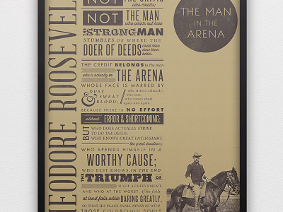 Teddy Roosevelt Quote antique old fashioned poster quote typographic quote typography
