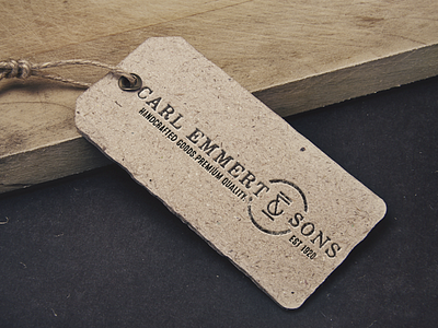 Carl Emmert & Sons logo modern serif woodwork