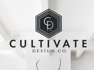 Cultivate Design Co 2 geometric logo minimal typography
