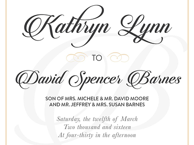 Wedding Invite Typography