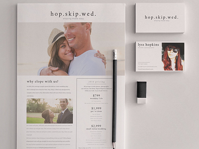 Hop, Skip & Wed elopement stationery design wedding