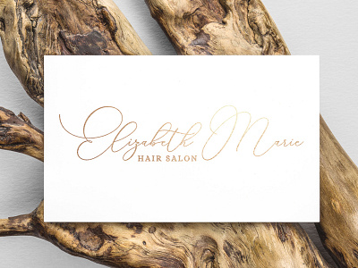Elizabeth Marie Hair Salon logo design script font script logo