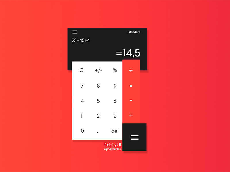 Calculator by Oscar Bohorquez on Dribbble