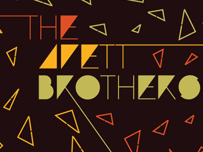 The Avett Brothers music poster typography