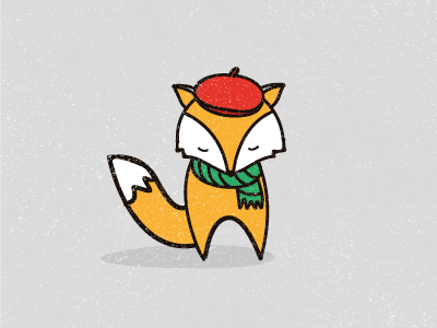 Raposa Fina Brechó fashion fox french hat illustrarion scarf