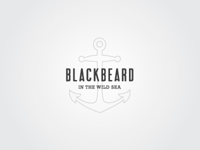 Blackbeard anchor brand logo navy