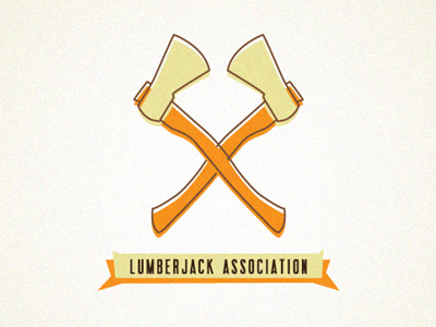 Lumberjack Association ax axe logo lumberjack orange
