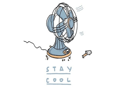 Stay Cool cool fan trash
