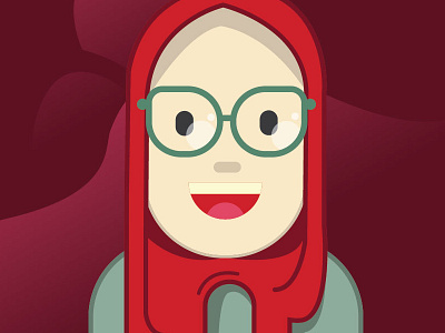 Hijaaab basic shape cute hijab illustration jp outlines simple