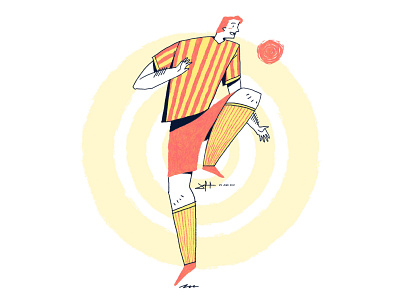 Futbol art character drawing football illustration sketch sport
