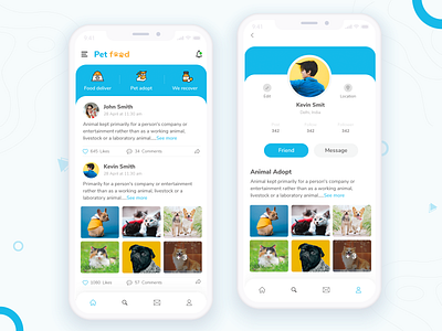 Pet food app adept pet design design app food pet pet food social ui uidesign ux