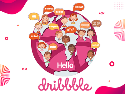 Hello Dribbble design dribbble graphic hello hello dribbble hidribbble ui user interaction user interface ux world