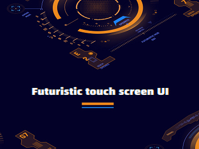 Futuristic touch screen UI design ui