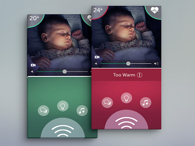 Baby Monitor UI baby interface monitor software ui ux