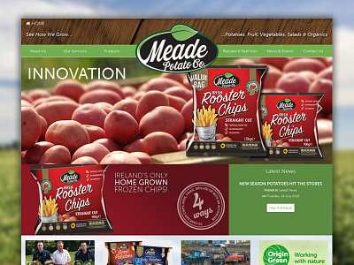 Meade Potato chips fruit potato ui ux web design