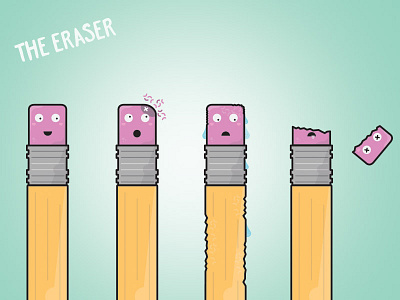 The Eraser eraser illustration pencil rubber