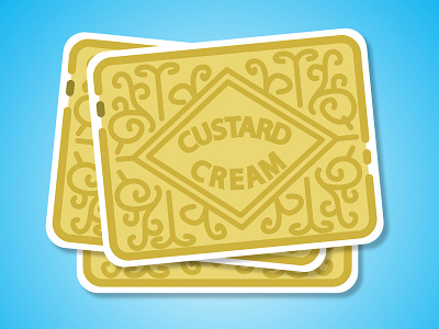 Custard Cream biscuit cream custard magnet mule rebound sticker
