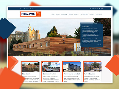Instaspace buildings construction design modular site ui web website
