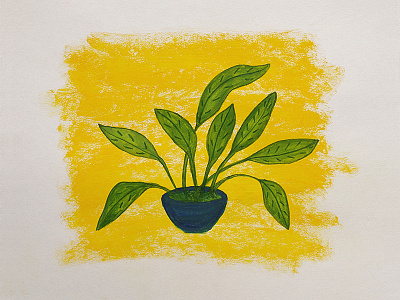 Plantie creative doodle gouache hand drawing illustration painting plant pot sketch sketchbook sketching