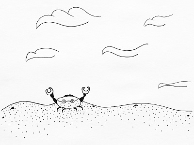 Nerdy crab crab creative doodle drawing hand drawing illustration ink nerdy sketch sketchbook