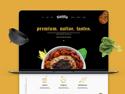 Tiantia design icon logo restaurant ui ux website