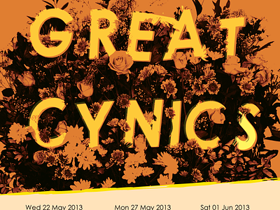 Great Cynics 2013 Tour Poster gig poster tour poster