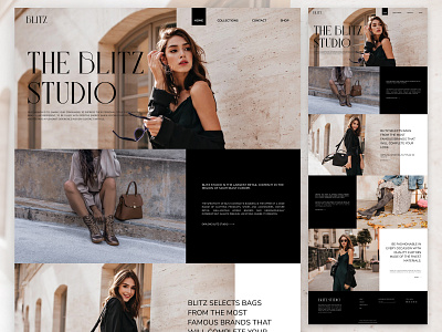 Design concept for the Blitz Studio website design dribbble ui