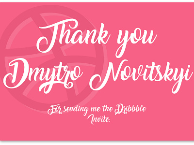 Thank you for the invite :) dribbble invitation thank you