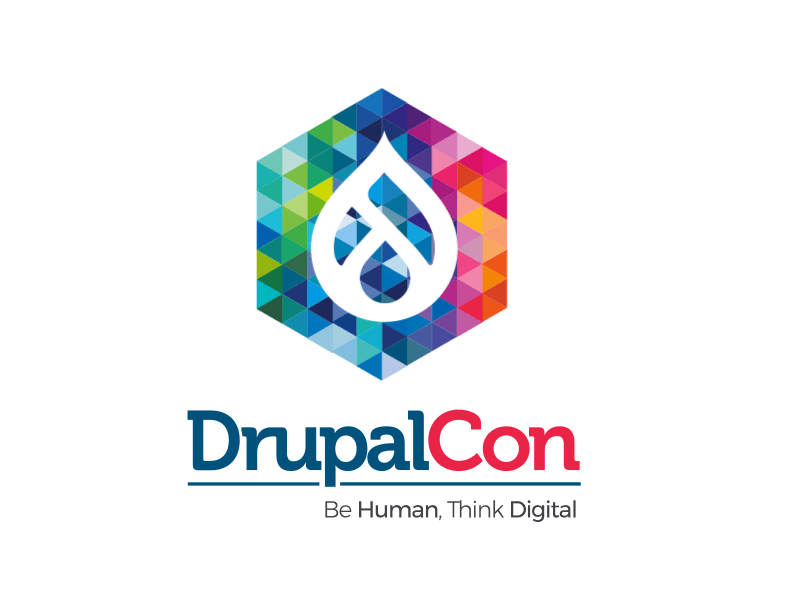 DrupalCon Logo brand colours drupal drupalcon hexagon logo