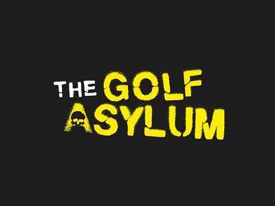 The Golf Asylum logo glasgow golf indoor logo design