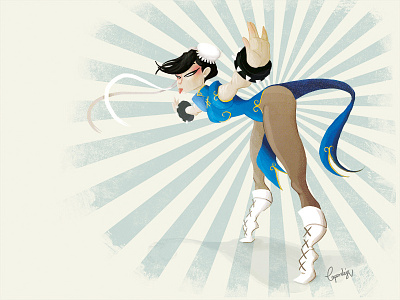 Chun li chun li color drawing girl illustration ilustración street fighter warrior