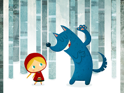 LITTLE RED RIDING HOOD by Núria Aparicio on Dribbble