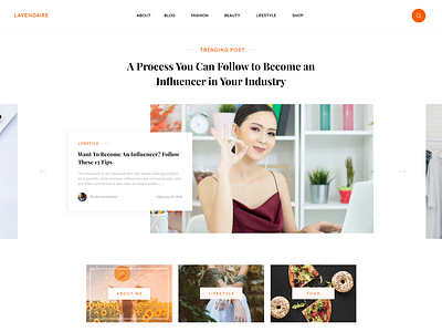 Modern Personal / Influencer Blog Design