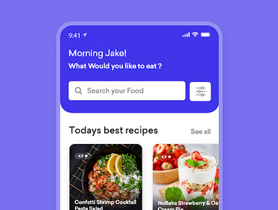 Food Application clean design flat food food and drink food app food order mobile app mobile app design recipe app uidesign uiux ux design vector