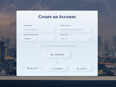 Neomorphism Create an Account 2020 trend create account figma free mockup free ui kit login page minimalism neomorphic signup ui desginer ui kit uidesign ux design website website design